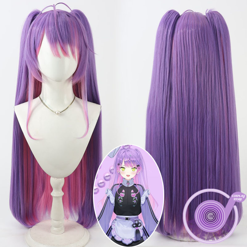 Anime Cosplay Pink - Tokoyami Towa Cosplay Wig Vtuber Purple