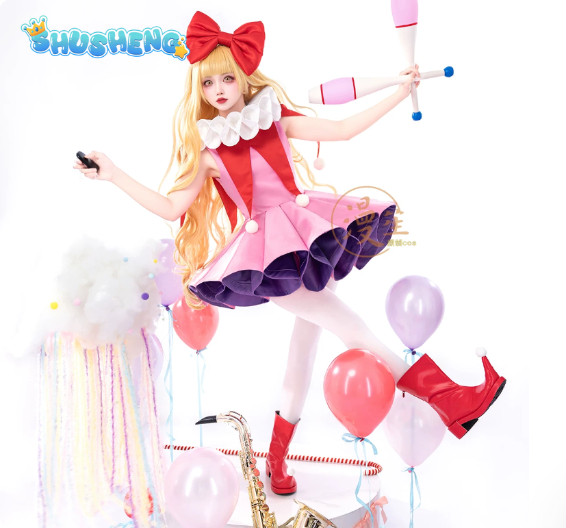 Rima Mashiro Joker Outfit Shug - Anime Cosplay Pink recension och pris