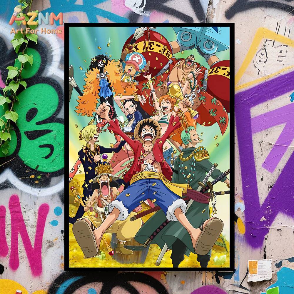 AZNM One Piece Unframed Canvas - One Piece Straw Hat recension och pris