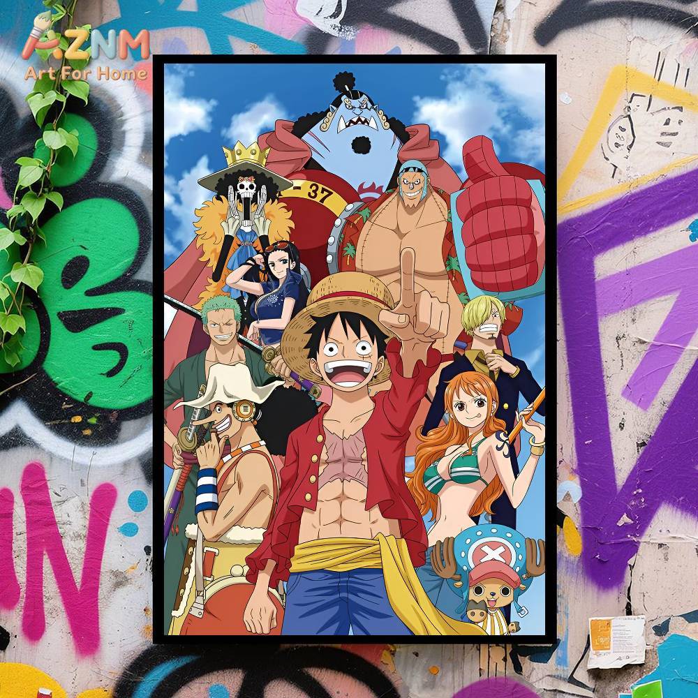 AZNM One Piece Unframed Canvas - One Piece Straw Hat recension och pris