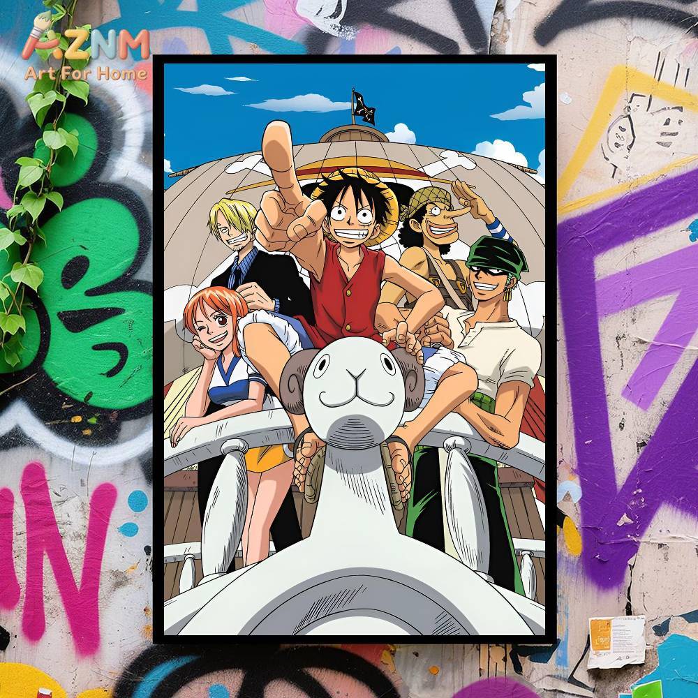 AZNM One Piece Unframed Canvas - One Piece Straw Hat recension och pris